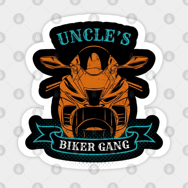 Uncle's Biker Gang Father's Day Sticker by DwiRetnoArt99